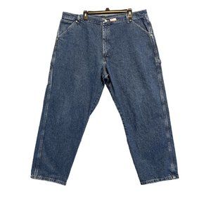 Wrangler Cargo Painter’s Men's Jeans 42x29 Dark Stonewash Blue